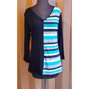 Boutique item size medium black, green long sleeve knit top